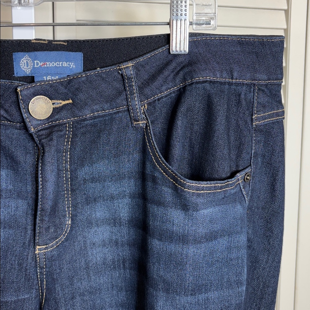 Democracy "Ab"solution® Indigo Itty Bitty Bootcut Plus Jeans Size 16W - Picture 8 of 15